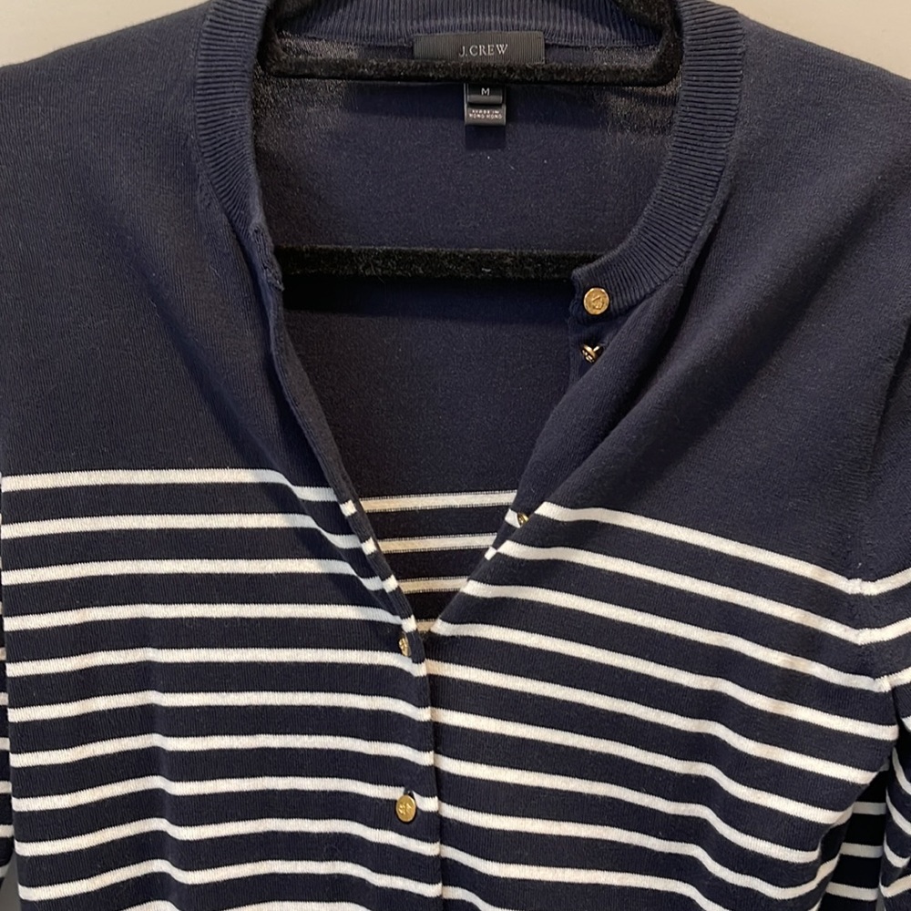 J. Crew cardigan with brass buttons - Picture 3 of 4